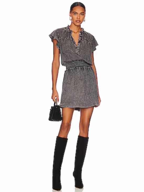 Rails Dresses & Skirts - Rails Ladies Amina Mini Dress Black Acid Wash Size Small